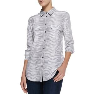 Equipment Slim Signature Printed Button-Down Blouse